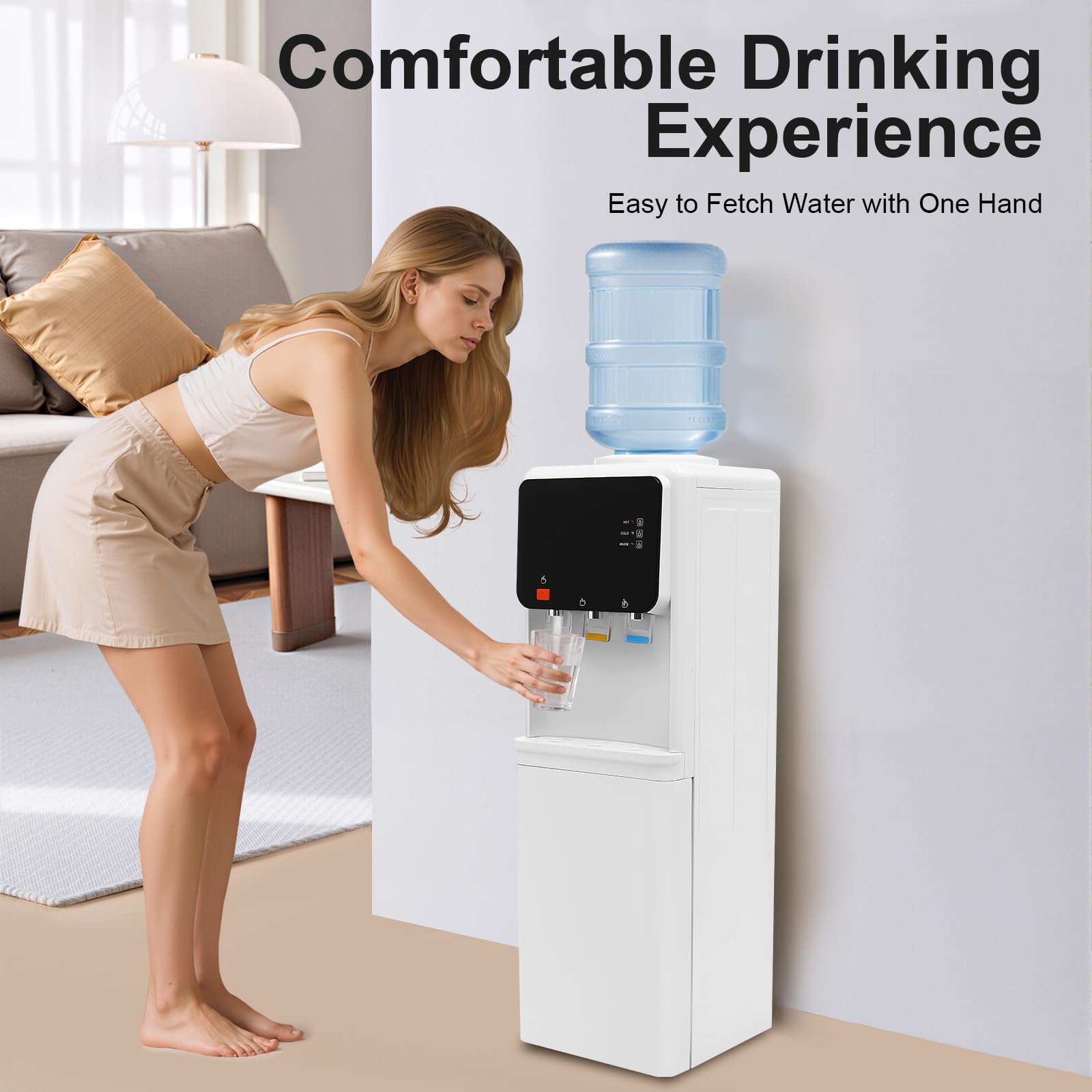 Dispensador de agua caliente de 4,5 a 18,9 l, máquina de bebidas frías y calientes, dispensador eléctrico de agua caliente, fuente de agua, oficina, hogar, máquina de bebidas frías y calientes en