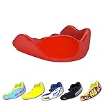 DAMAGE CONTROL High-Impact Mouth Guard - Sports Mouthguard for Boxing, Football, Hockey, Lacrosse & Basketball, Protects Teeth & Jaw, Protective Mouthpiece for Adults & Youth (Adult, Red)