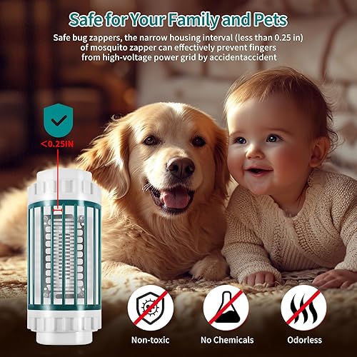 Miniatura 3 de Bug Zapper para interiores, paquete de 4 lámparas electrónicas para matar mosquitos para interiores con atracción de luz UV, trampas para moscas de