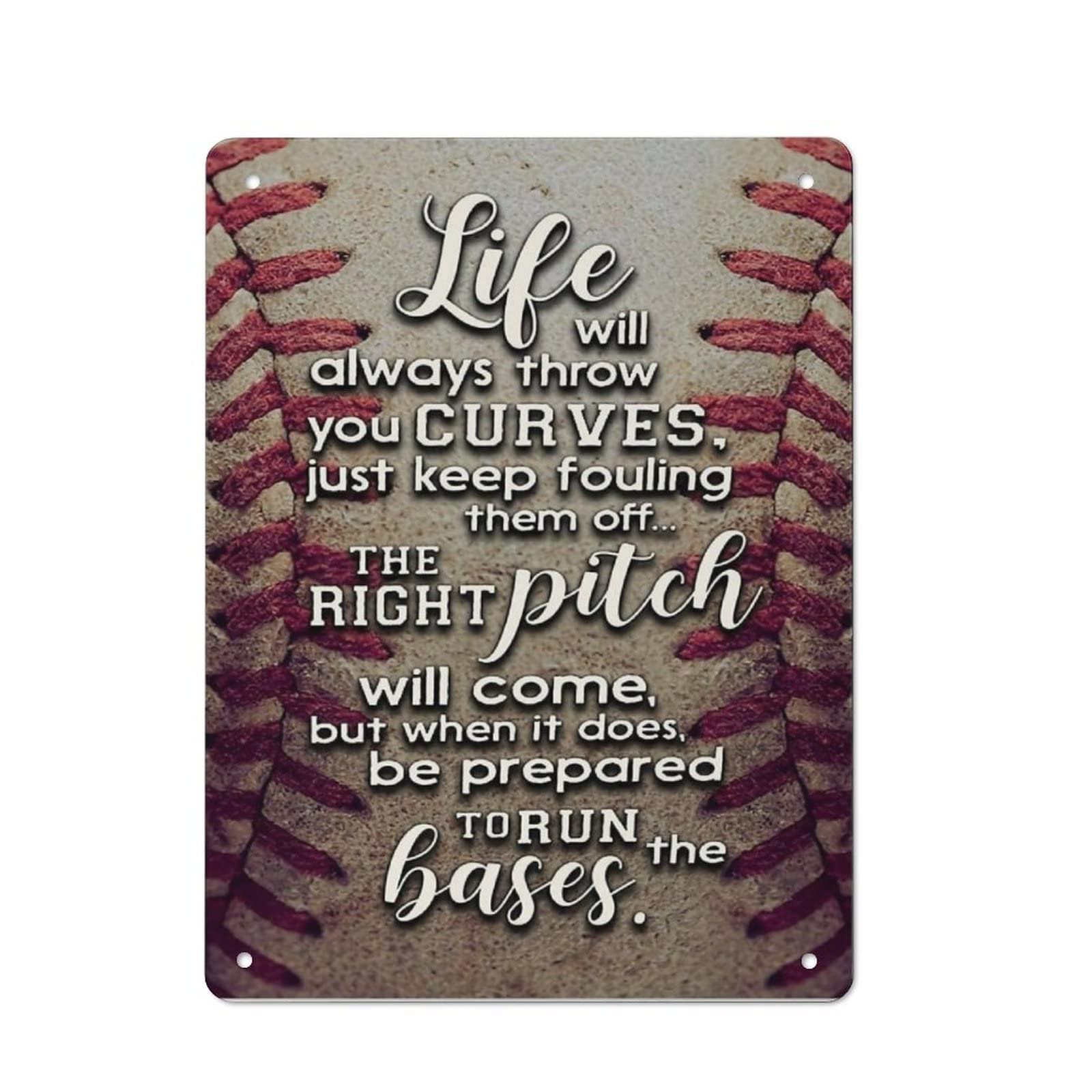AOOEDM Vintage Baseball Poster Vintage Metal Sign Wall Decor Metal Plaque for Cafe Bar Pub Home Beer Retro Poster 16x12 Inch
