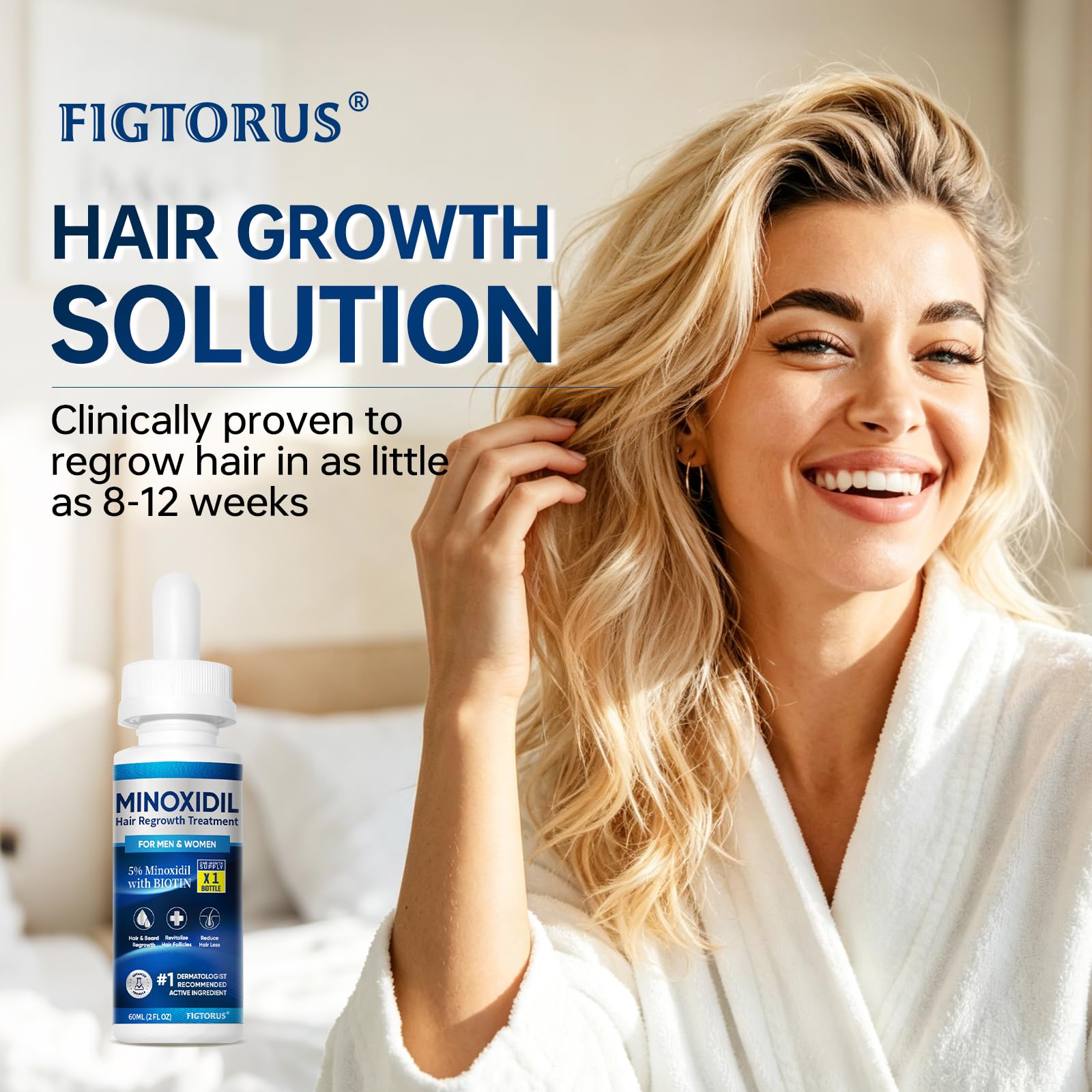 5% Minoxidil Hair Growth Serum for Men and Women