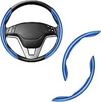 Vista 15 de Amiss 3 fundas antideslizantes de fibra de carbono para volante, diseño de mariposa segmentada, protector universal para el 99% de la rueda