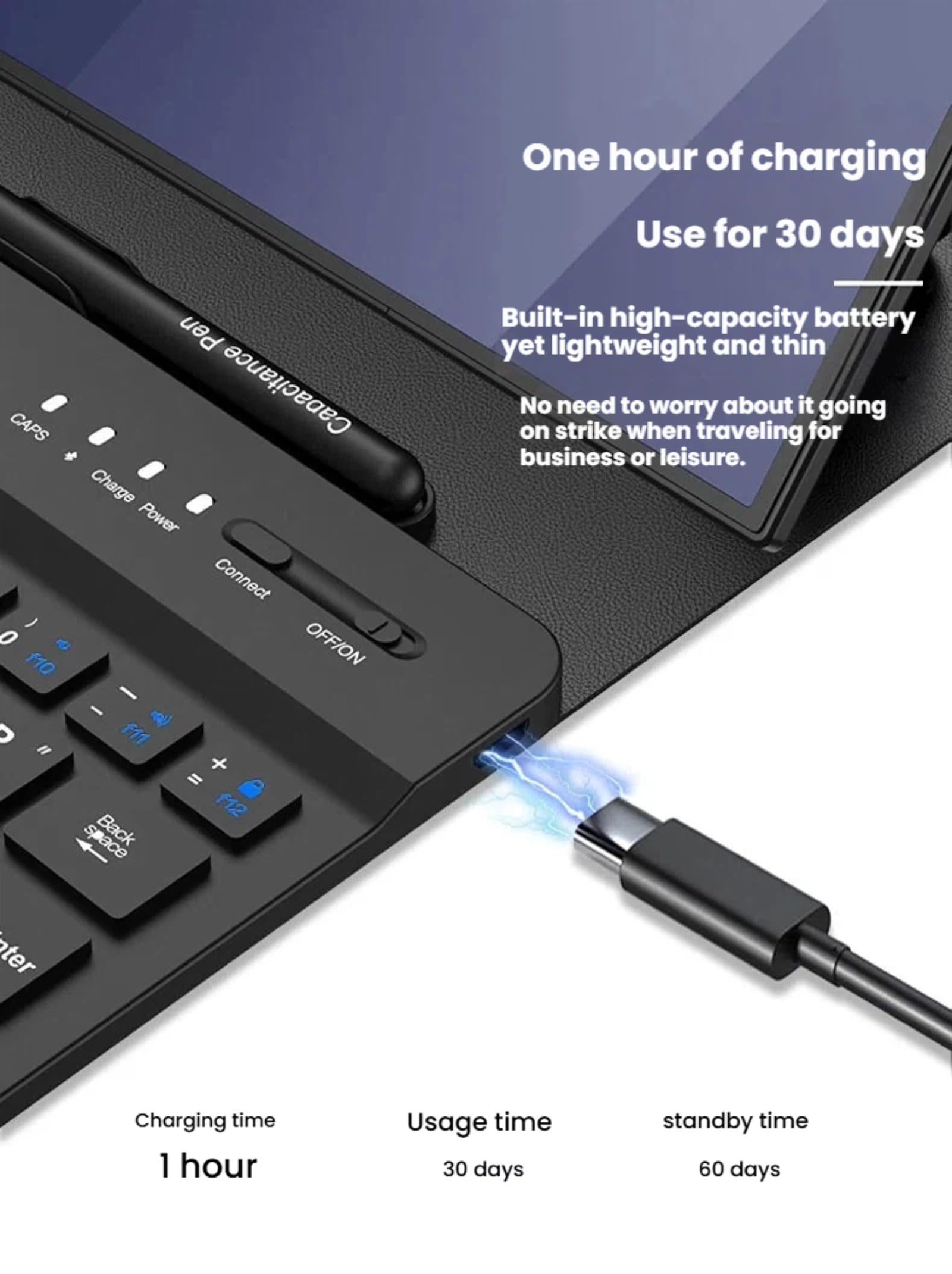 Zestaw Mobilnego Biura Do Tabletu I Telefonu, Klawiatura Bluetooth + Mysz Bezprzewodowa + Rysik + Skórzane Etui Z Regulowaną Podstawką, Do Podróży Służbowych/Pracy/Nauki (Czerwony)