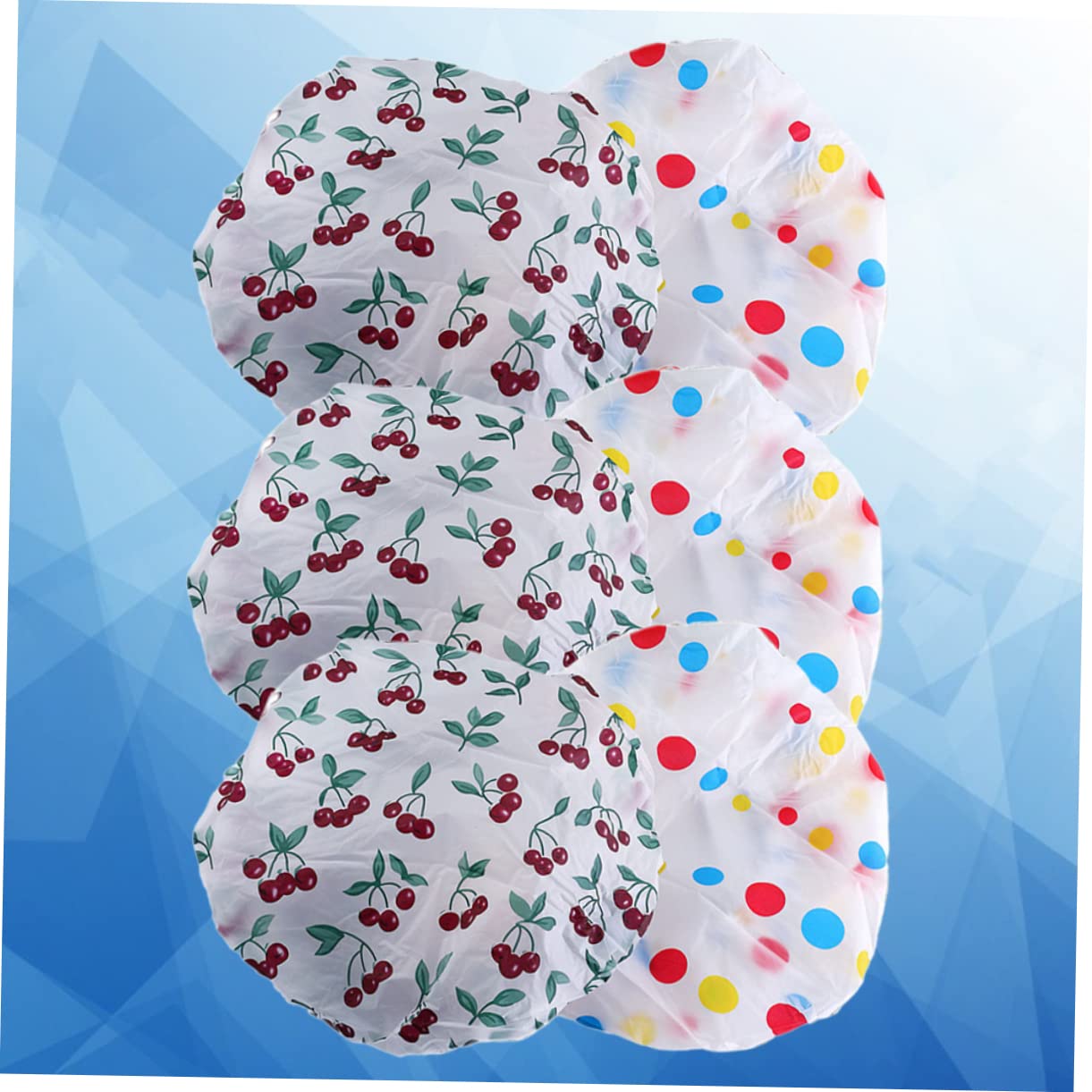 Housoutil 18piezas Gorro De Ducha Reutilizable Para Adultos Coloridas Diseño De Puntos Gorro De Baño Elástico Baño Cómodo y Divertido