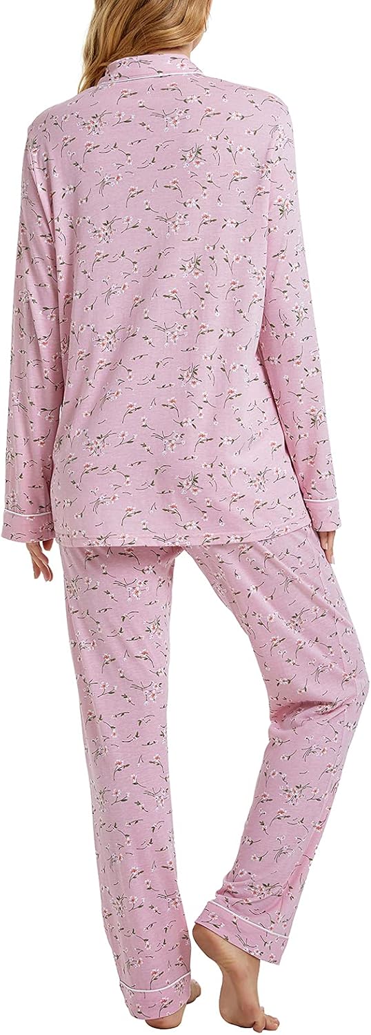 Tugege Pajamas Set Long Sleeve Sleepwear Womens Button Down Nightwear Pj Sets - Image 5