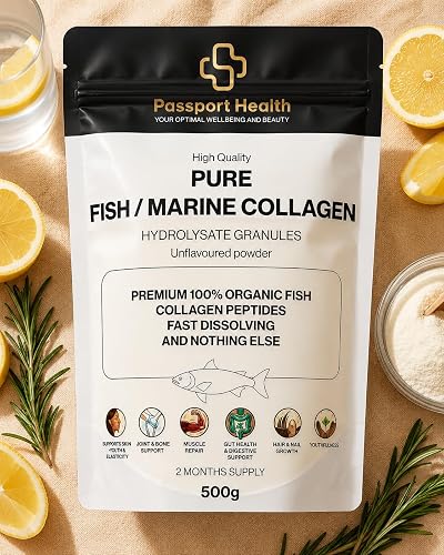 Marine Fish Collagen Peptides Powder Pure Hydrolyzed Type 1