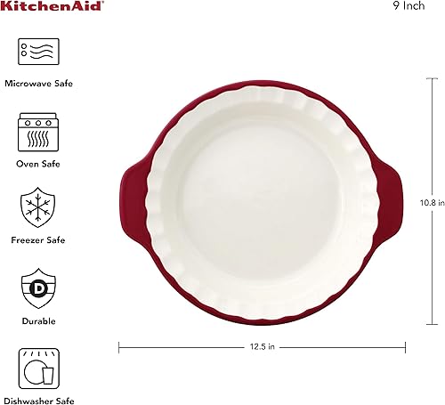 Miniatura 7 de KitchenAid Plato de pastel de gres vitrificado, 9 pulgadas