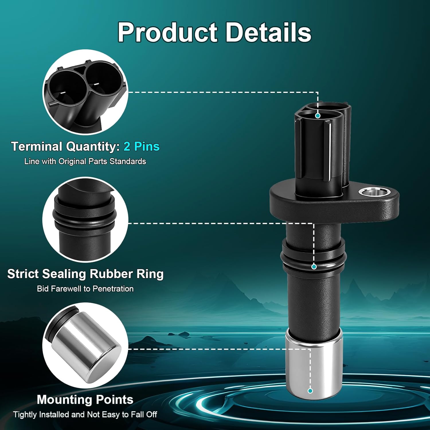 90919-05070 Engine Crankshaft Position Sensor Compatible with Toyota Avalon Camry Corolla Highlander Matrix Prius RAV4 Sienna Lexus CT200h ES300h NX300h Scion iM tC xD Pontiac Vibe 1.8L 2.5L 2.7L