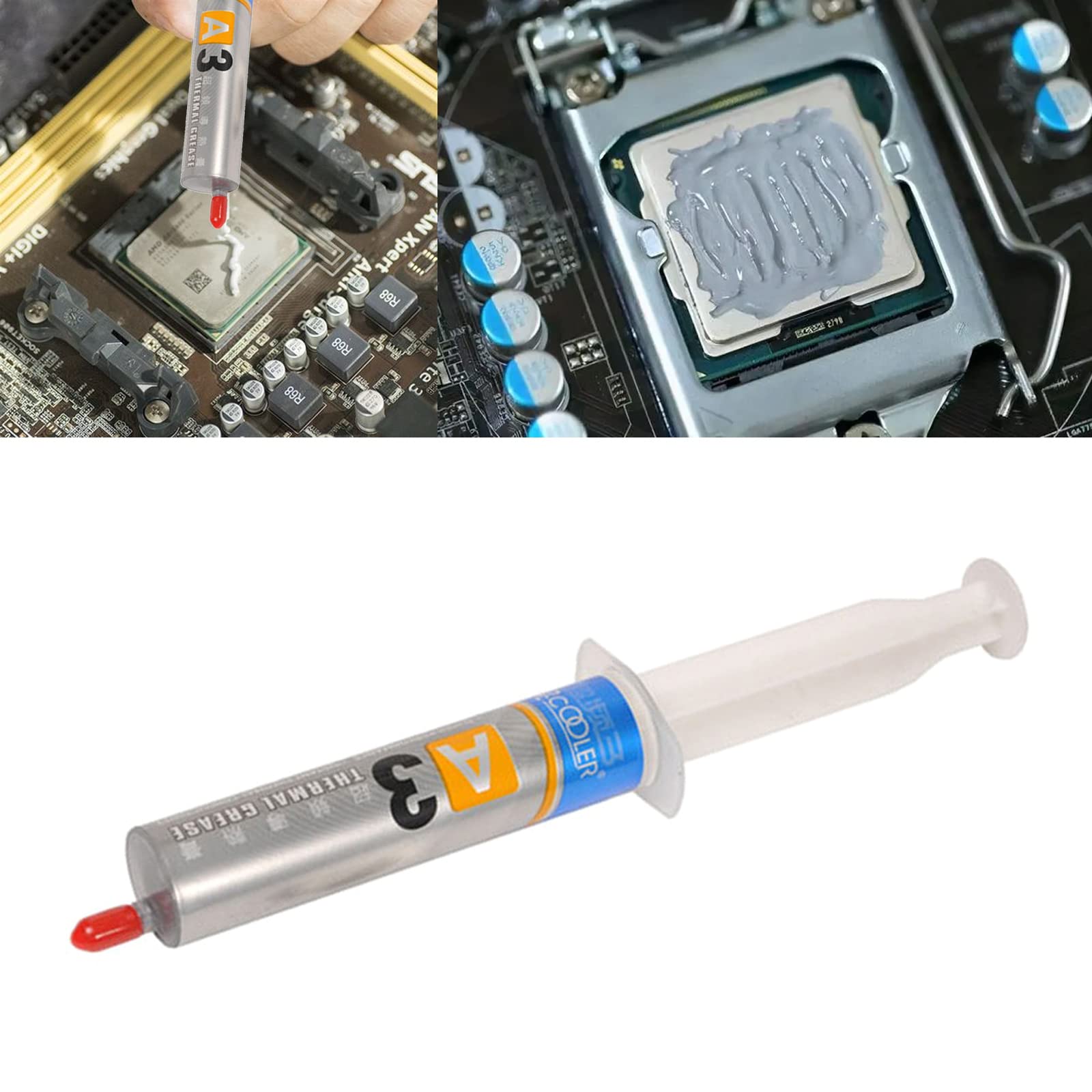 BSFF Pasta Termica, 3.5g con Kit CPU Pasta Termica Composto dissipatore di Calore per IC