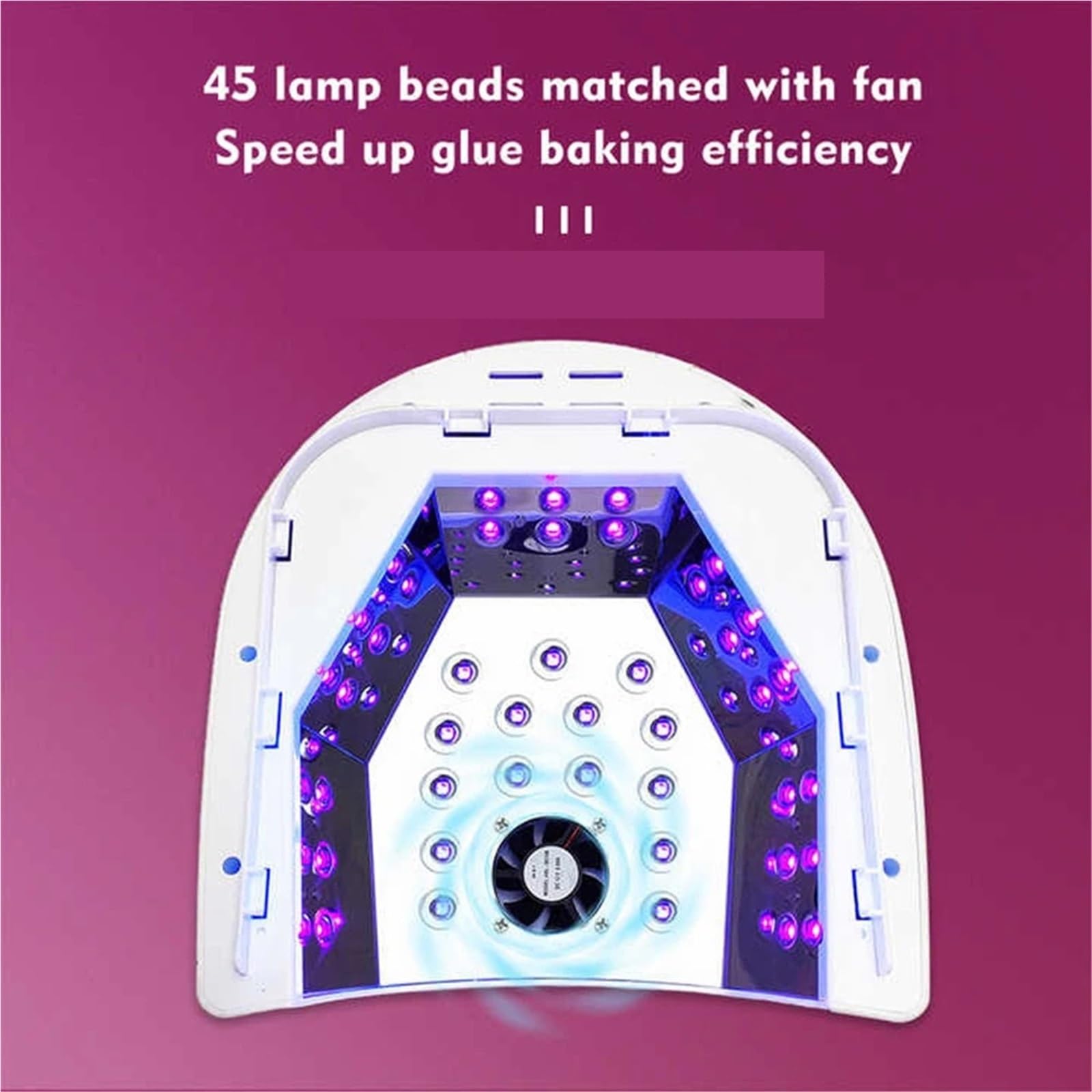 Lampa LED do paznokci, 72W Akumulatorowa lampa UV do paznokci z 45 diodami LED Profesjonalna utwardzania lakieru o niskiej temperaturze