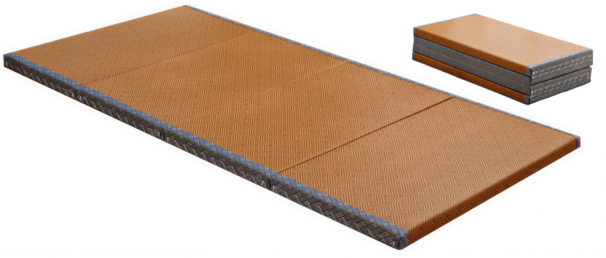 NEPHRA Tatami Pieghevole, Futon Giapponese Antiscivolo & Traspirante, Tatami Giapponese con Fibra di Cocco Naturale, Spessore 3/5 cm Tappetino per Yoga, Meditazione e Zen(100 x 200 x 3 cm)
