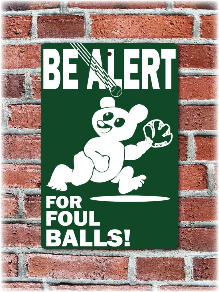 Wrigley Field Foul Ball Sign (18" x 12")