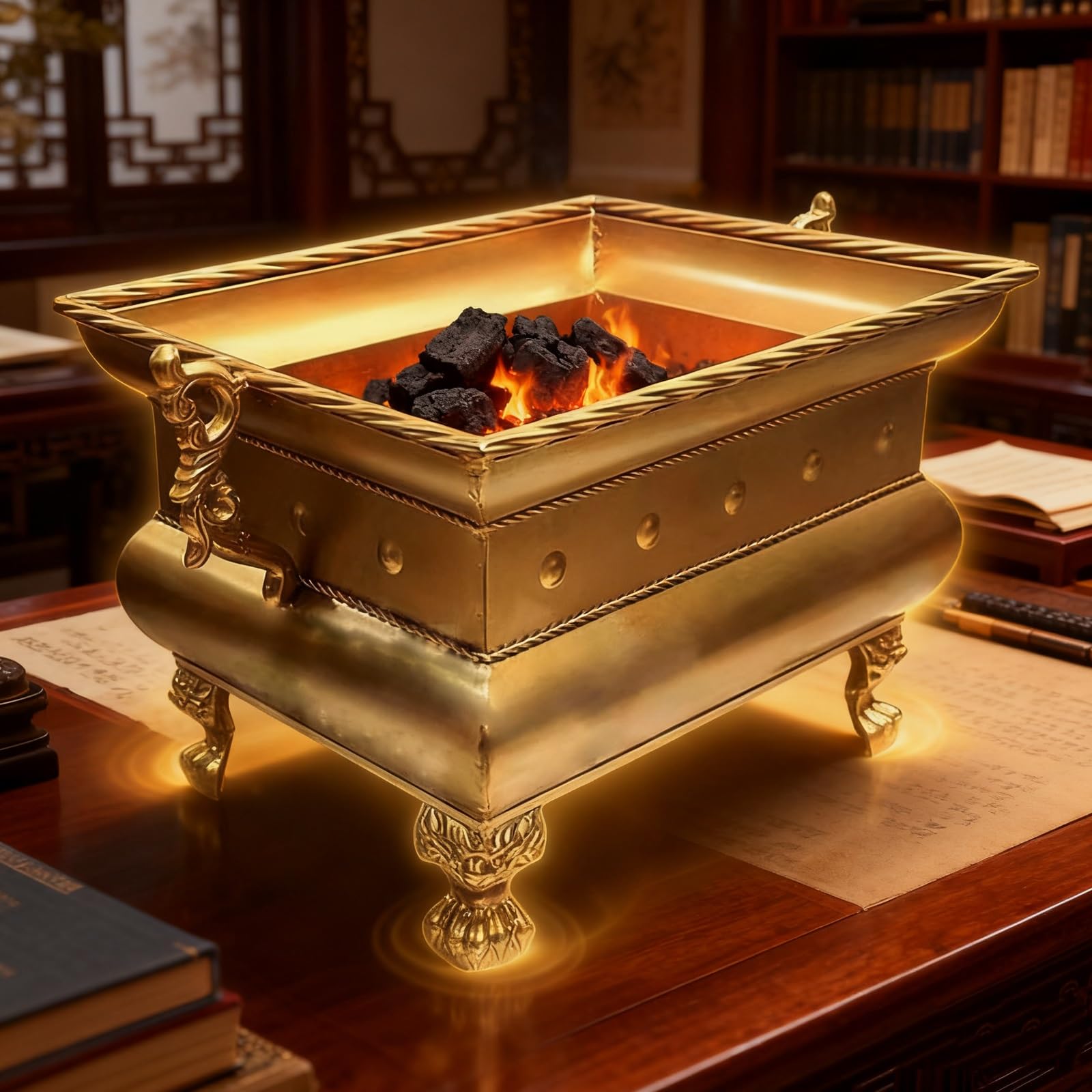 Barril de combustión para residuos de patio, hoguera al aire libre, incinerador, hoguera de mesa para hojas, papel, desechos domésticos, patas elevadas para patio y patio trasero
