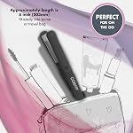Conair Mini Pro CS80XAC 1/2-Inch Hair Straightener, 56°F (180°C) High Heat, Dual Voltage, 13mm Flat Iron, Black, Travel flat iron