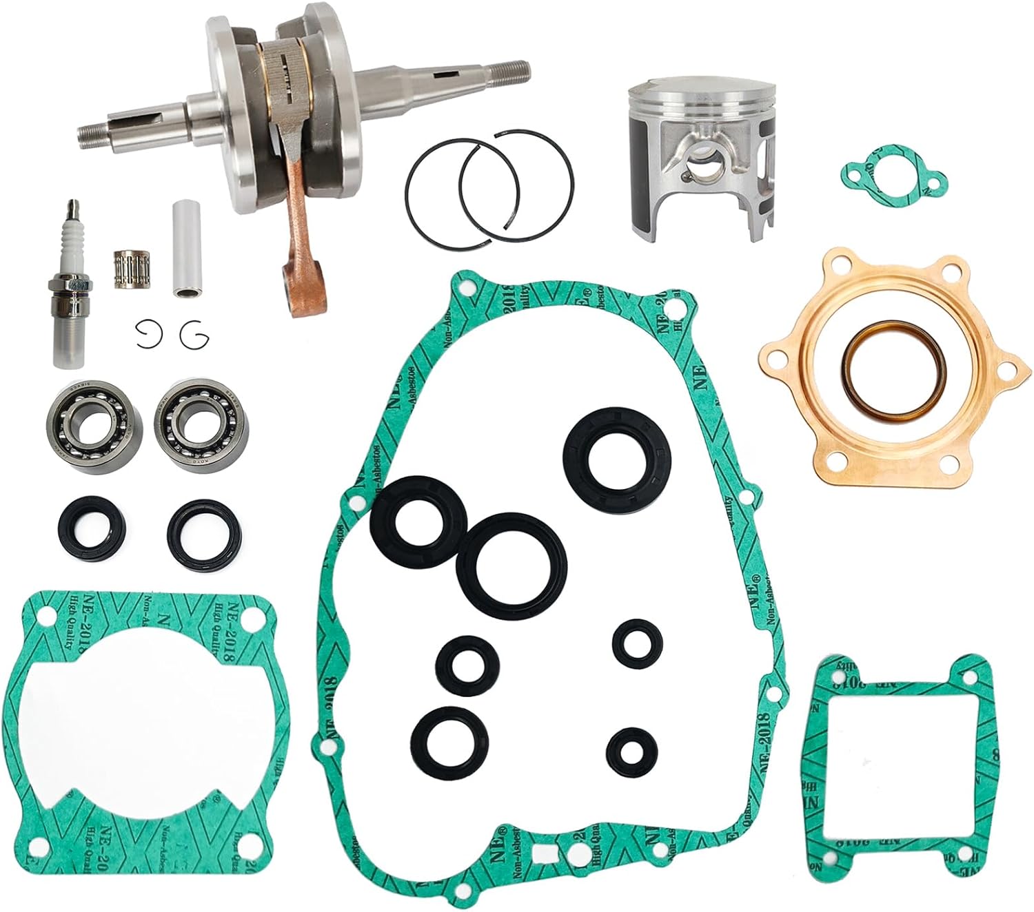 Engine Crankshaft Cylinder Piston Gasket Kit Top End Rebuild Kit Compatible for Yamaha Blaster 200 YFS 200 1988-2006