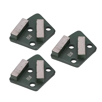 Estink 3pcs Trapezoid Grinding Shoes Trapezoid Concrete Floor Grinding Pad, 80 Grit 2 Long Teeth, Compatible with Floor Grinders and Angle Grinders