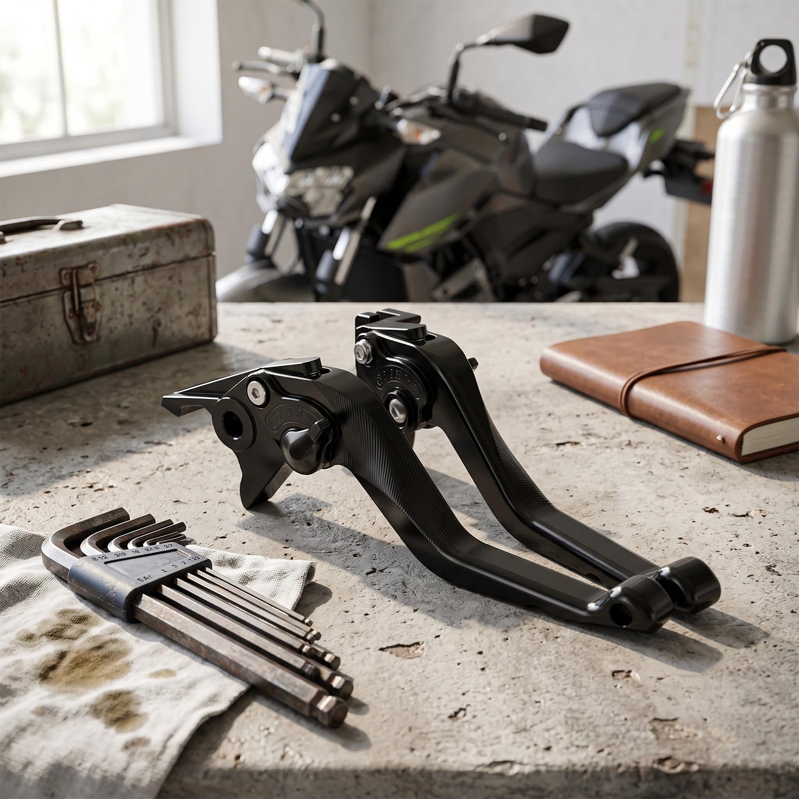 Dźwignie Sprzęgła i Hamulca Motocyklowe 1 Para do Z400 (BLACK)