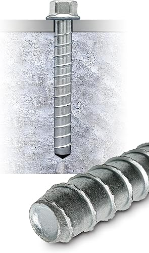 Miniatura 9 de Simpson Strong-Tie THD37400H - Cabezal de arandela hexagonal de 38 pulgadas x 4 pulgadas, anclaje de tornillo resistente Titen HD chapado en zinc