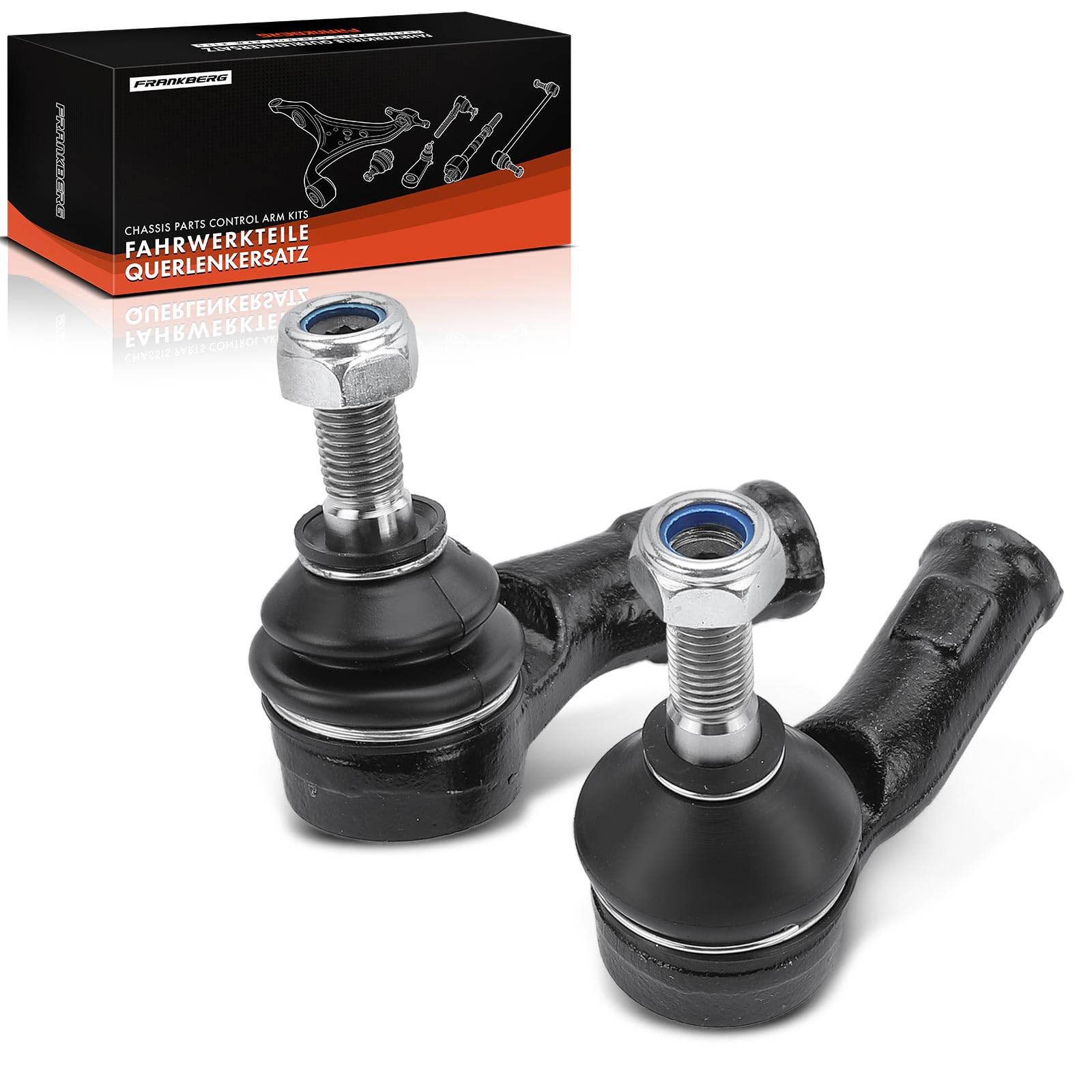 Frankberg 2x Tie Rod End Track Rod End Front Axle Left Right Compatible with Golf II 19E 1G1 1983-1992 Golf II Van 19E 1G1 1983-1991 Golf III 1H1 1991-1997 Ibiza II 6K1 1993-2002 Replace# 191419811