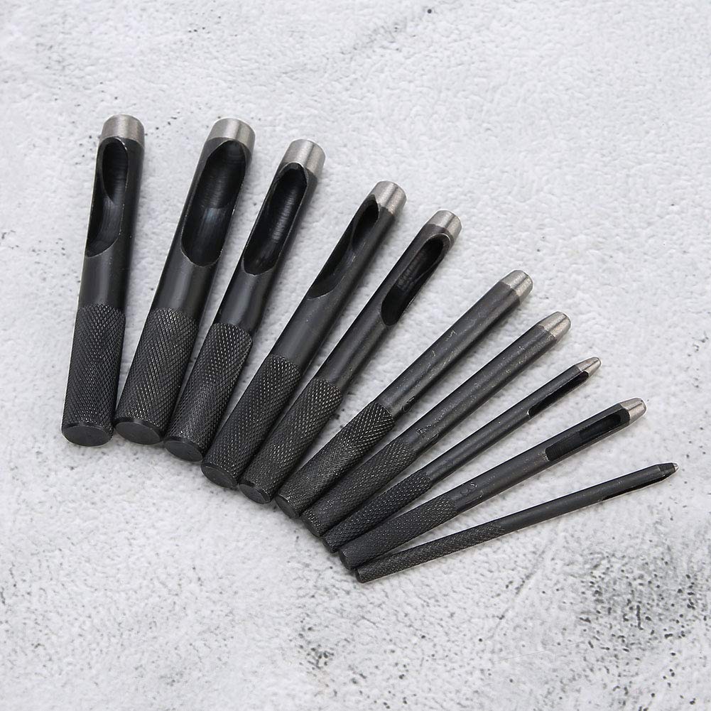 Kit 6 Poinçons à Estampiller Pour Cuir - Outils Gaufrage Et Gravure Pour Sellerie, Artisanat, Création Manuelle