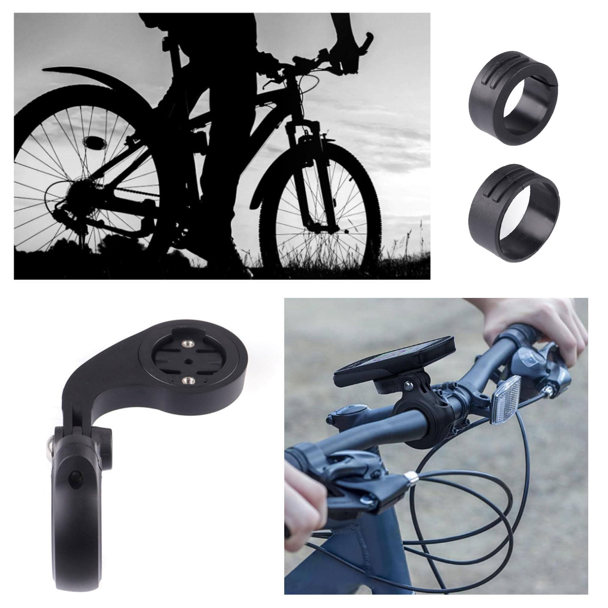 Uchwyt rowerowy kompatybilny z komputerem rowerowym Garmin Edge, GPS, XOSS, iGPSPORT, mageno, uchwyt na kierownicę rowerową, 25,4 mm, 31,8 mm, uchwyt na kamerę, rower