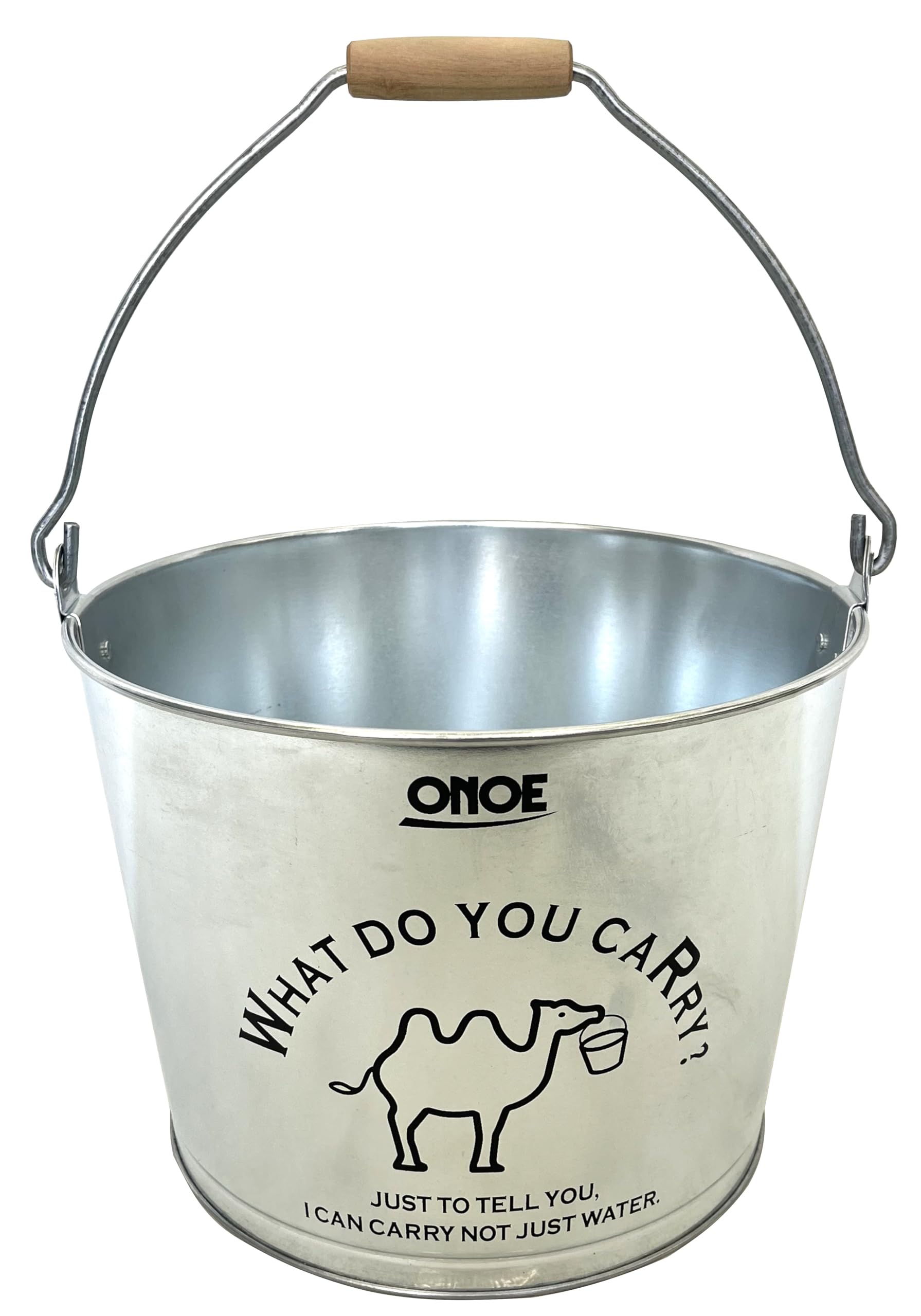 ONOE Illustrated Bucket Mortar Type 10 Black [15 Liters Gardening, Horticulture, Camping, Outdoor, Disaster Preparedness Supplies, Diameter 28.0 x Bottom Diameter 24.0 x Depth 20.0 cm, Made in Japan] Mortar Type 10 イラスト 1pcs