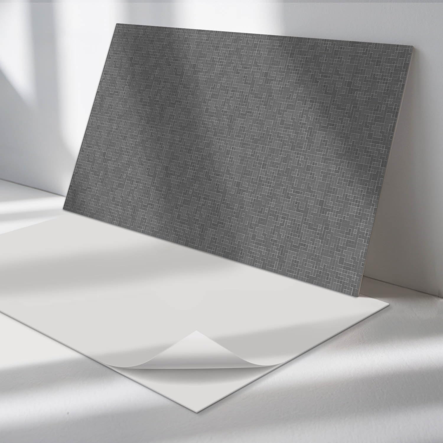 Panneaux décoratifs au modèle de ligne abstraite en vinyle durable