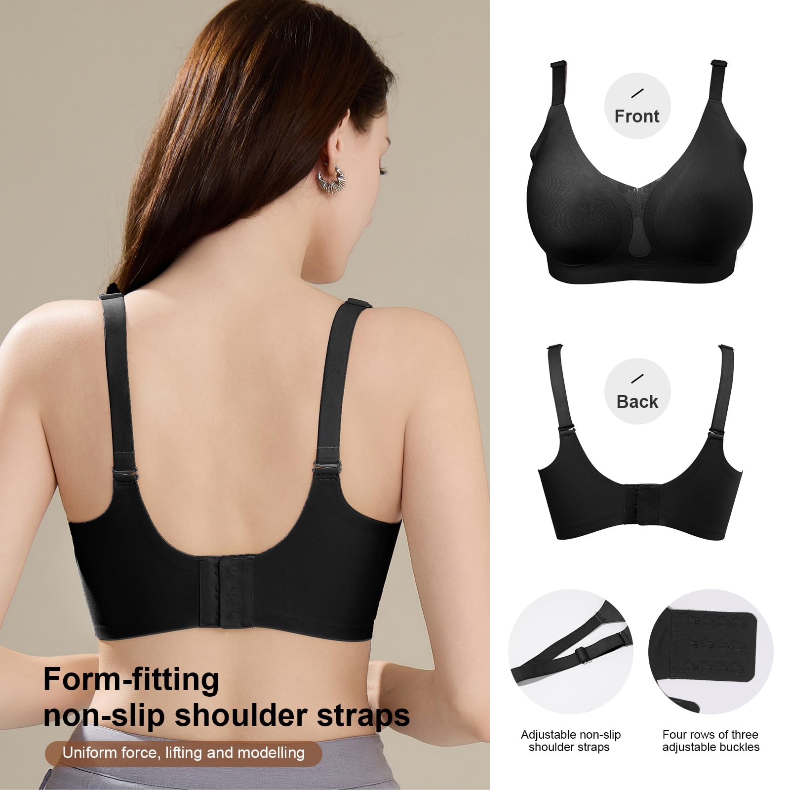 Lervanla Reggiseni per mastectomia con tasche Post Chirurgia Reggiseno Protesi Seno Senza Fili Reggiseni Quotidiani