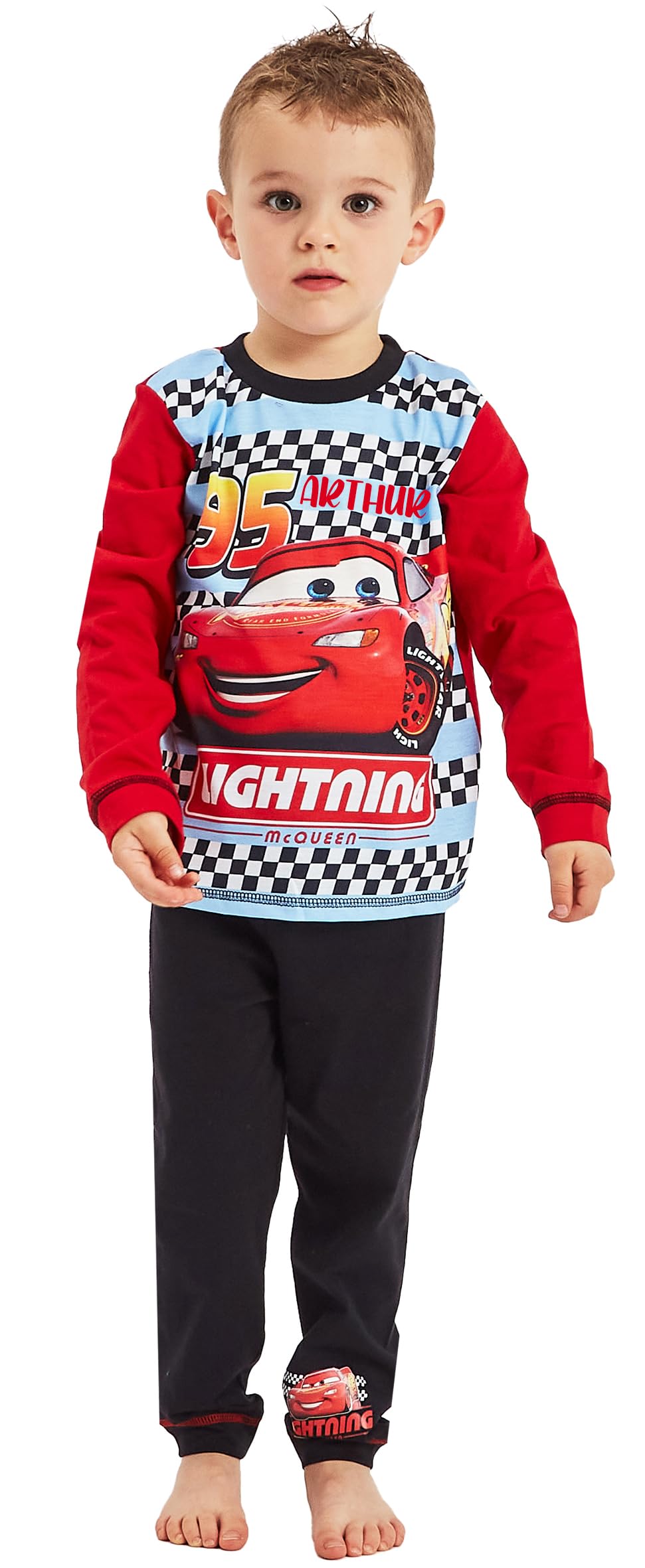 Disney Boys Personalised - Cars Lightning Cars Pyjamas Lightning Mcqueen (, 5-6 Years)