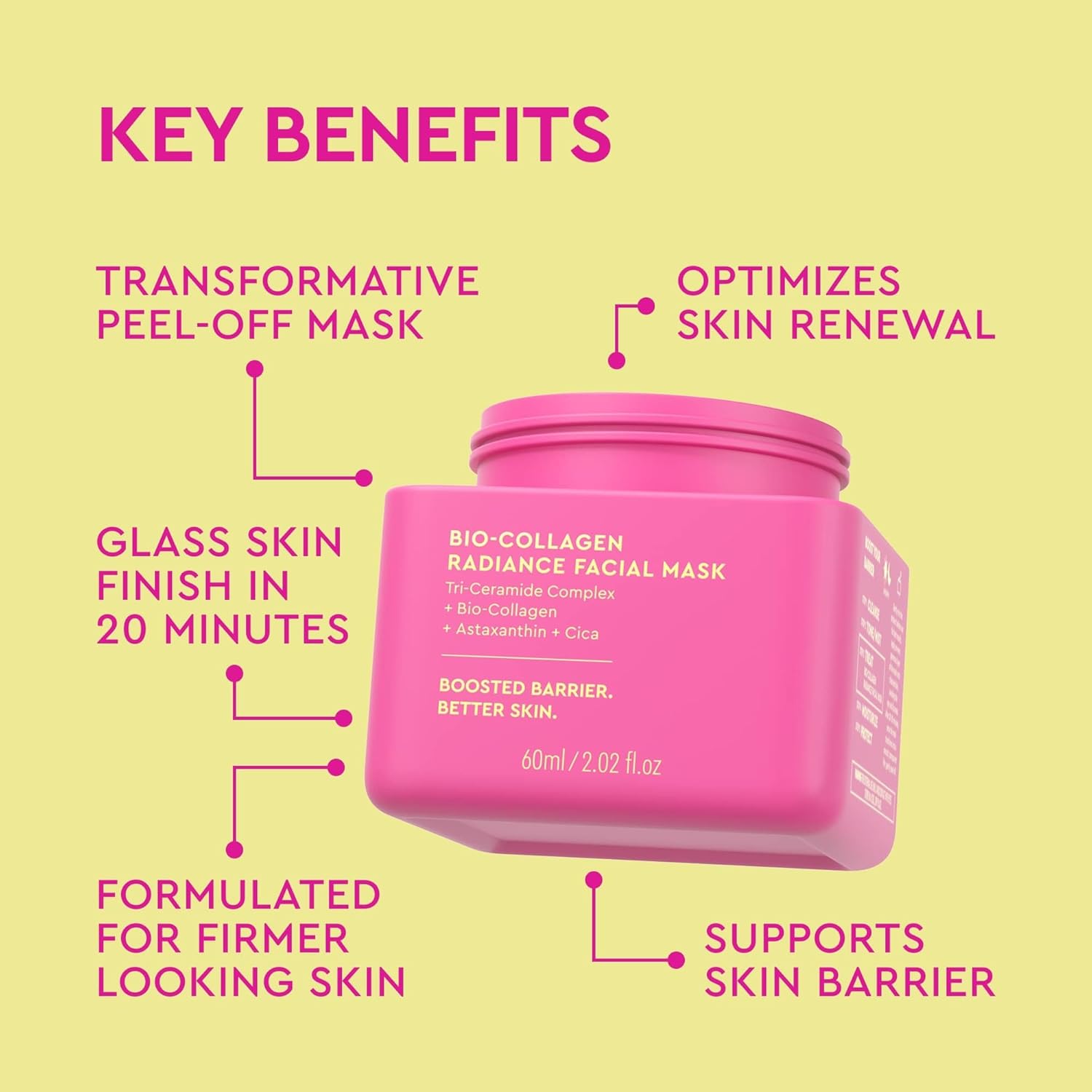 BYOMA Bio-Collagen Radiance Facial Mask - Transformative Liquid Sheet Mask for Glass Skin - Instant radiance, Visibly Improved Elasticity, Reduces Appearance of Wrinkles - Cica & Ceramides, 60mL - Image 4