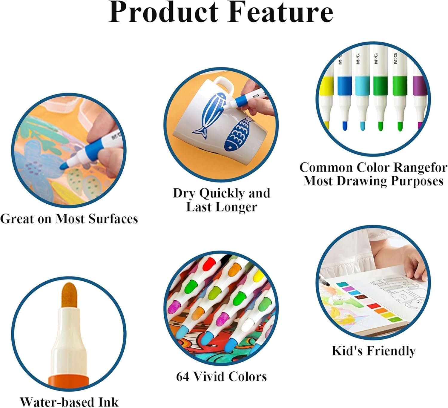 SUPER TOY 48 Shades Acrylic Color Markers Pen Water Colour Paint Pens for Wood, Canvas, Stone, Rock Painting, Glass, Ceramic Surfaces, Diy Crafts Making Art Supplies