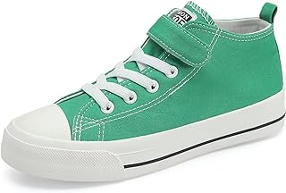 Toddler Little Kid Sneakers Boys and Girls Canvas Shoes High Top Casual Lightweight Classic Adjustable Strap Sneakers