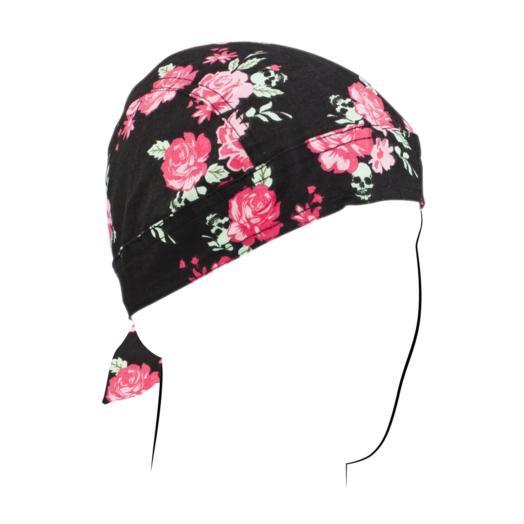 ZANheadgear Cotton Flydanna (Multi, One Size) (Floral Skull)
