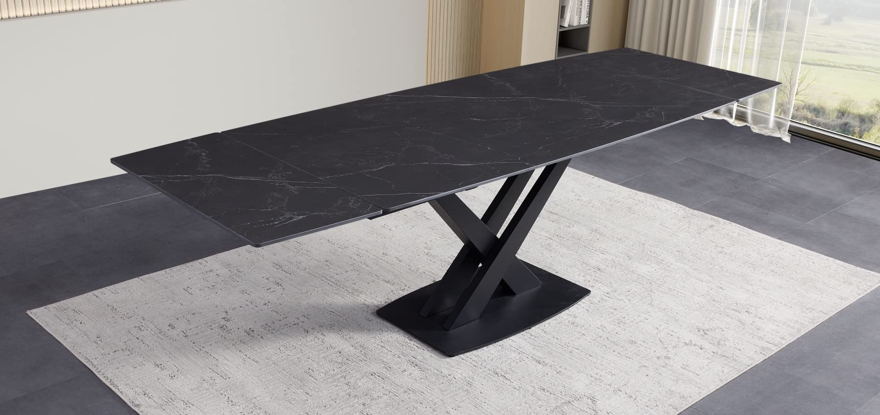 chelsea home and leisure ceramic dining table Anthracite Grey