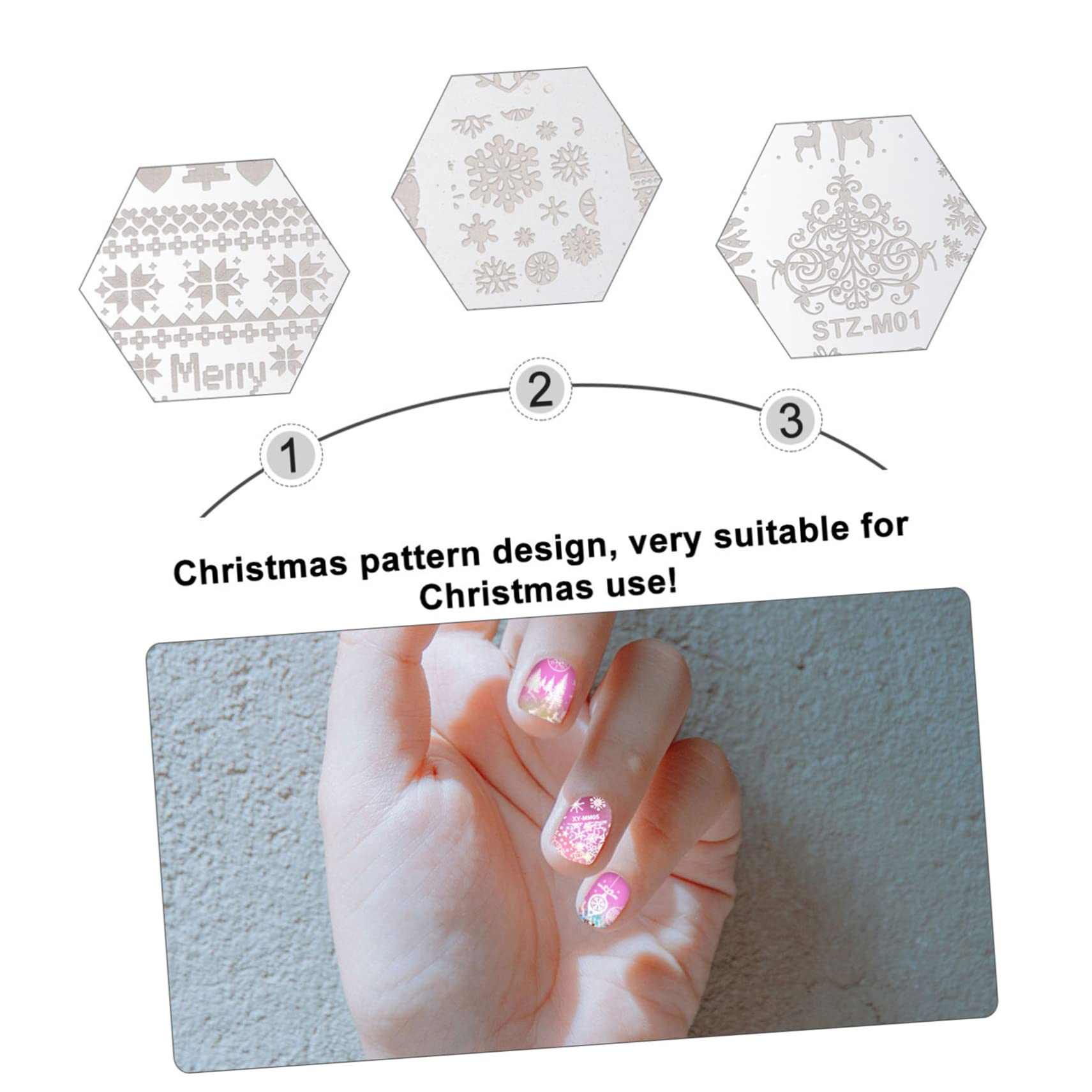 minkissy 30 Piezas Plantilla De Sello De Navidad Estampado De Uñas Navideño Placas Navideñas Para Estampar Uñas Placa De Arte De Uñas De Reno Plantillas De Uñas Clavo Estampilla Acero