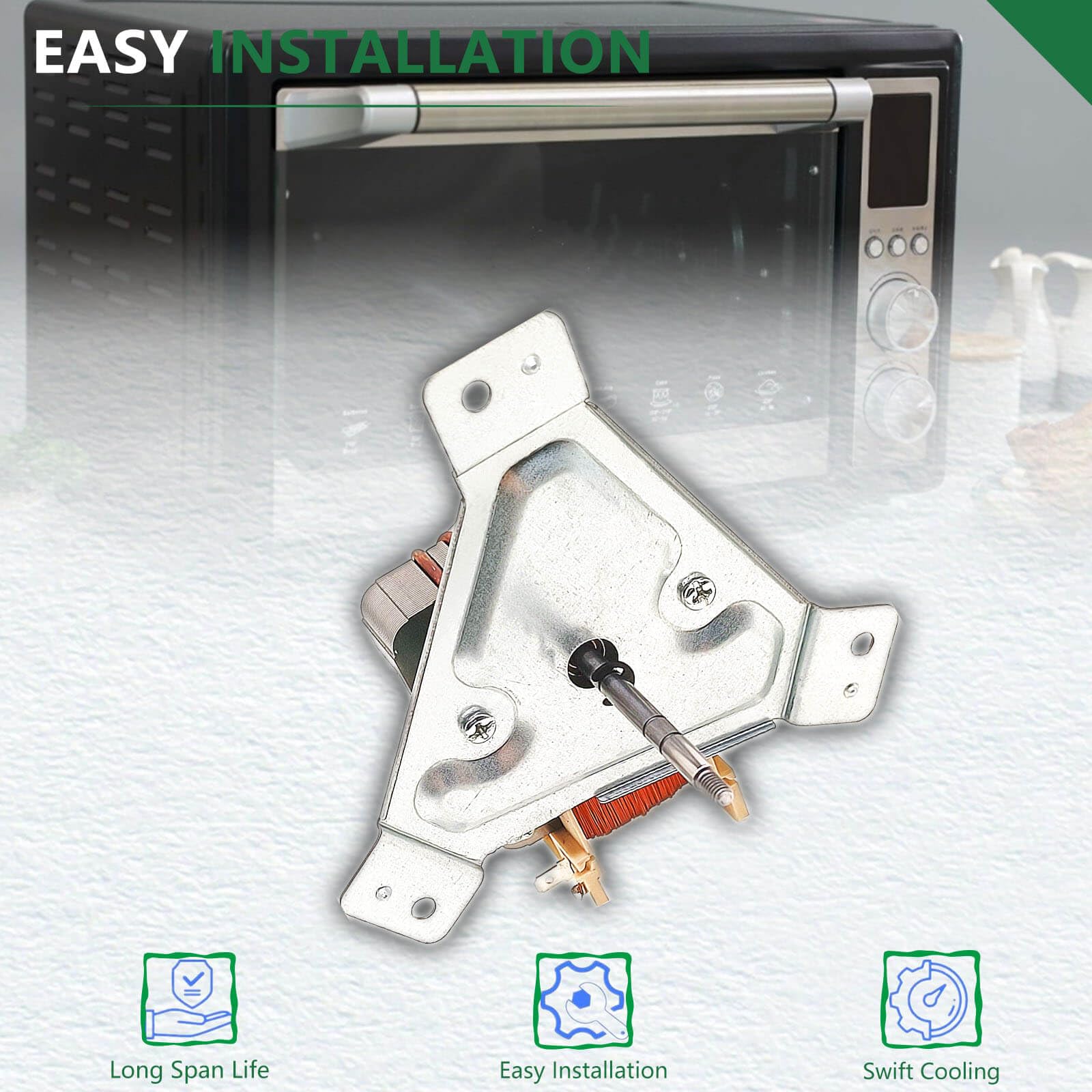 DG96-00110E DG96-00110A - Motor de ventilador de horno compatible con hornos Samsung, montaje de motor de ventilador de convección de horno eléctrico, AP5967760, PS11720787, rotación en sentido