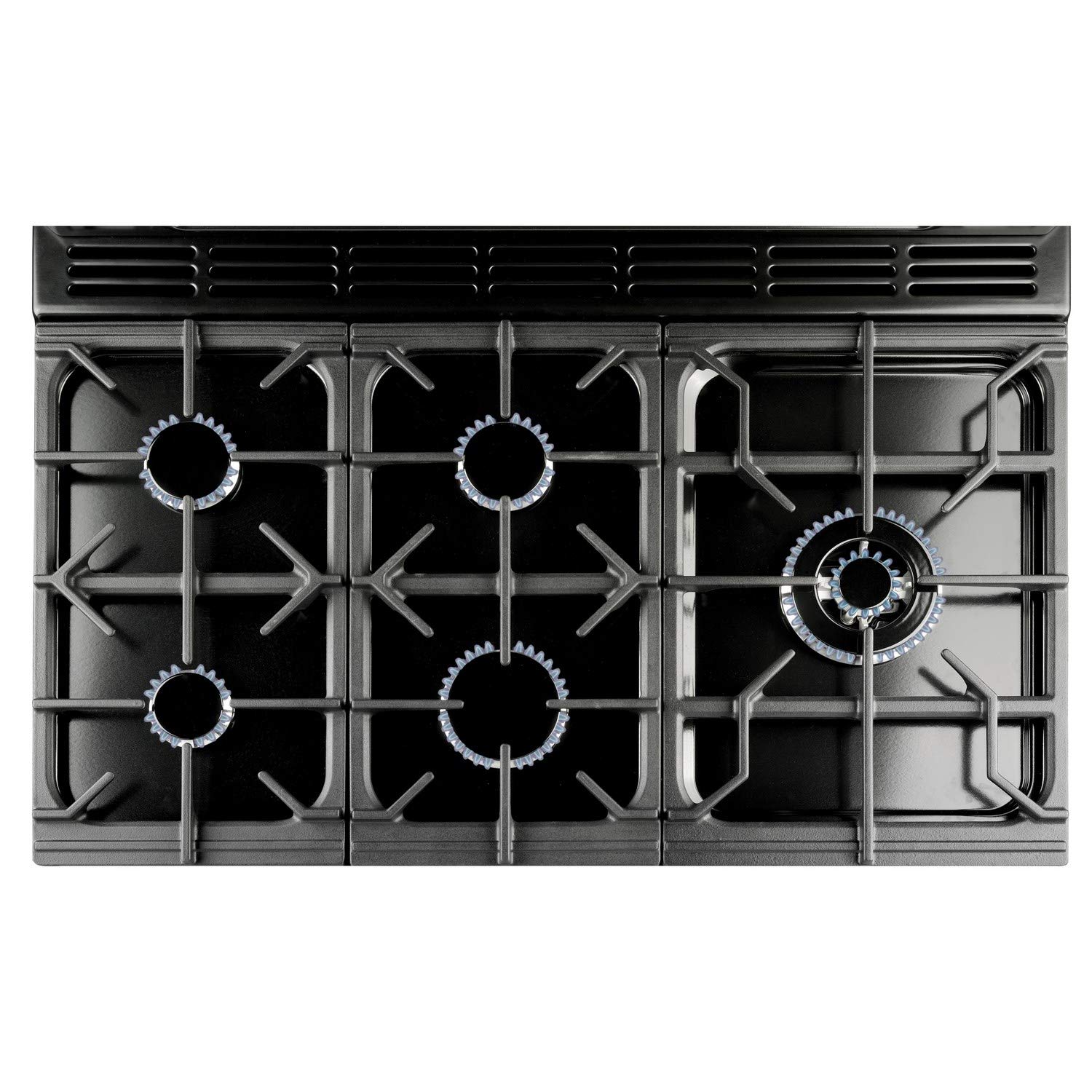 Rangemaster PROP90DFFSS/C Freestanding Range Cooker, Two Fan Ovens, AA Rated, 5 Burner Gas Hob, Stainless Steel — view 8