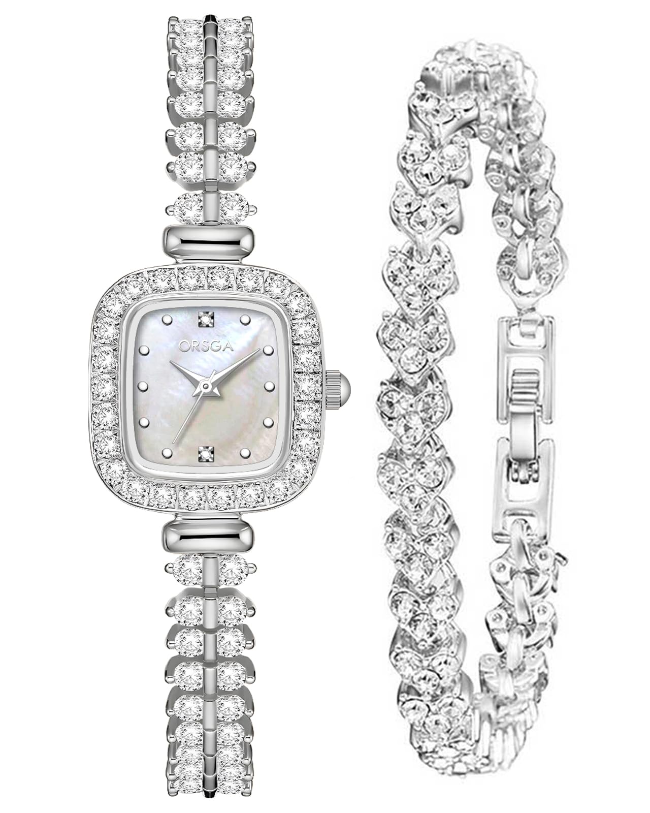 CIVO Reloj Mujer Pequeño Analógico: Impermeable Rectangular Esfera Relojes de Pulsera con Acero Inoxidable Plateado Dorado Correa - Regalo Elegante para Mujeres Regalo Aniversario Cumpleaños