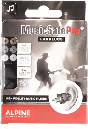 Vista 12 de Alpine MusicSafe Pro - Tapones para los oídos de alta fidelidad para músicos - 3 juegos de filtros intercambiables premium: 16, 19 y 22 dB