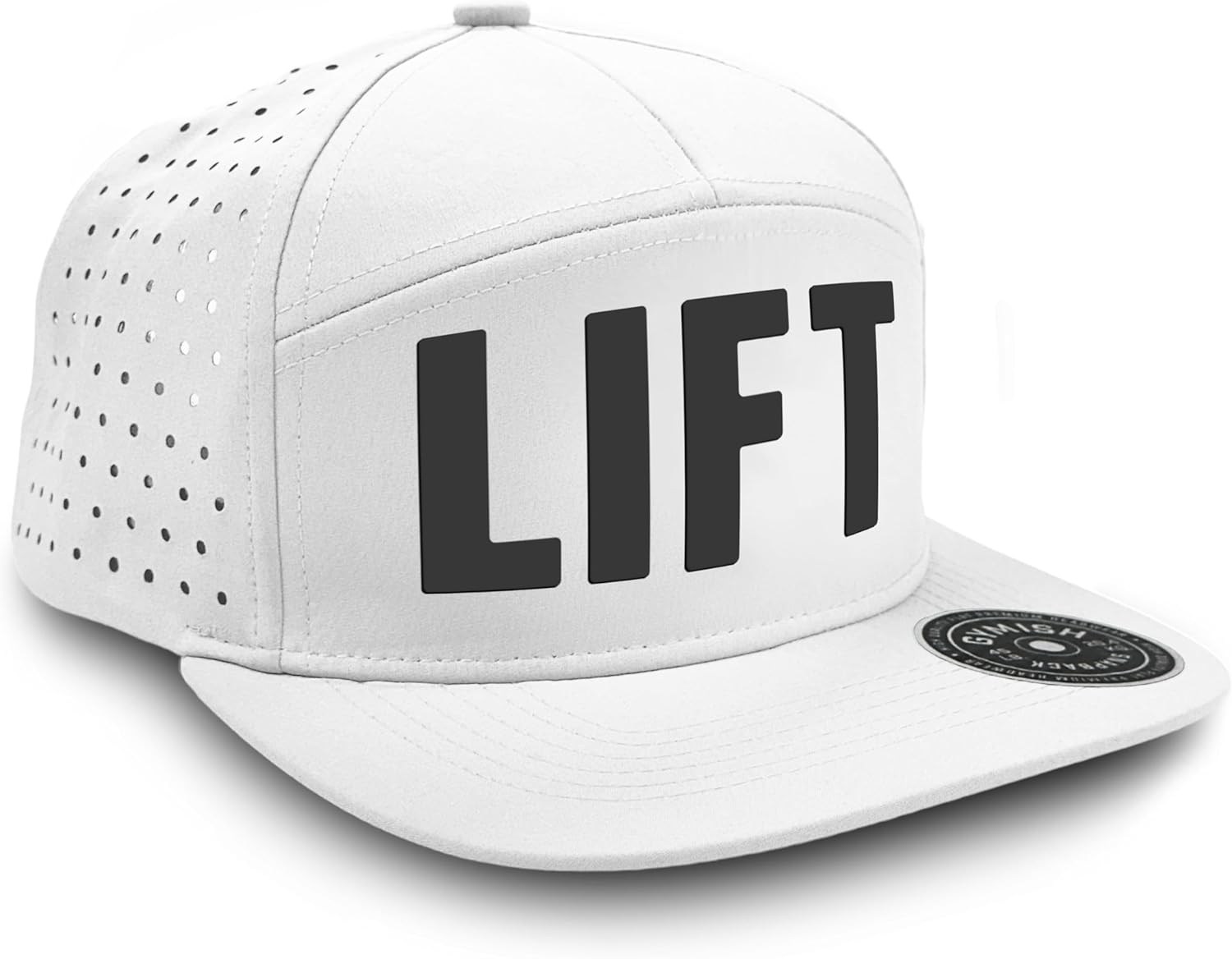Lift Workout Hats for Men, 7 Panel Laser Vented Classic Adjustable Snapback Hat Mens Gifts