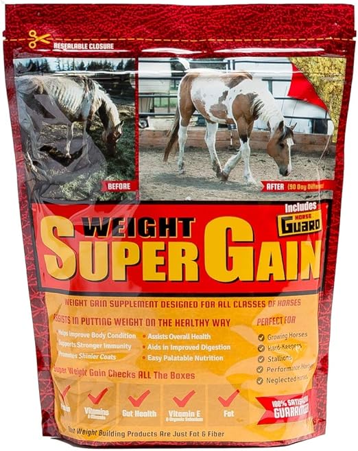 Horse Guard Super Weight Gain Equine Vitamin Mineral, Probiotic & Weight Gain Supplement, 10 lb
