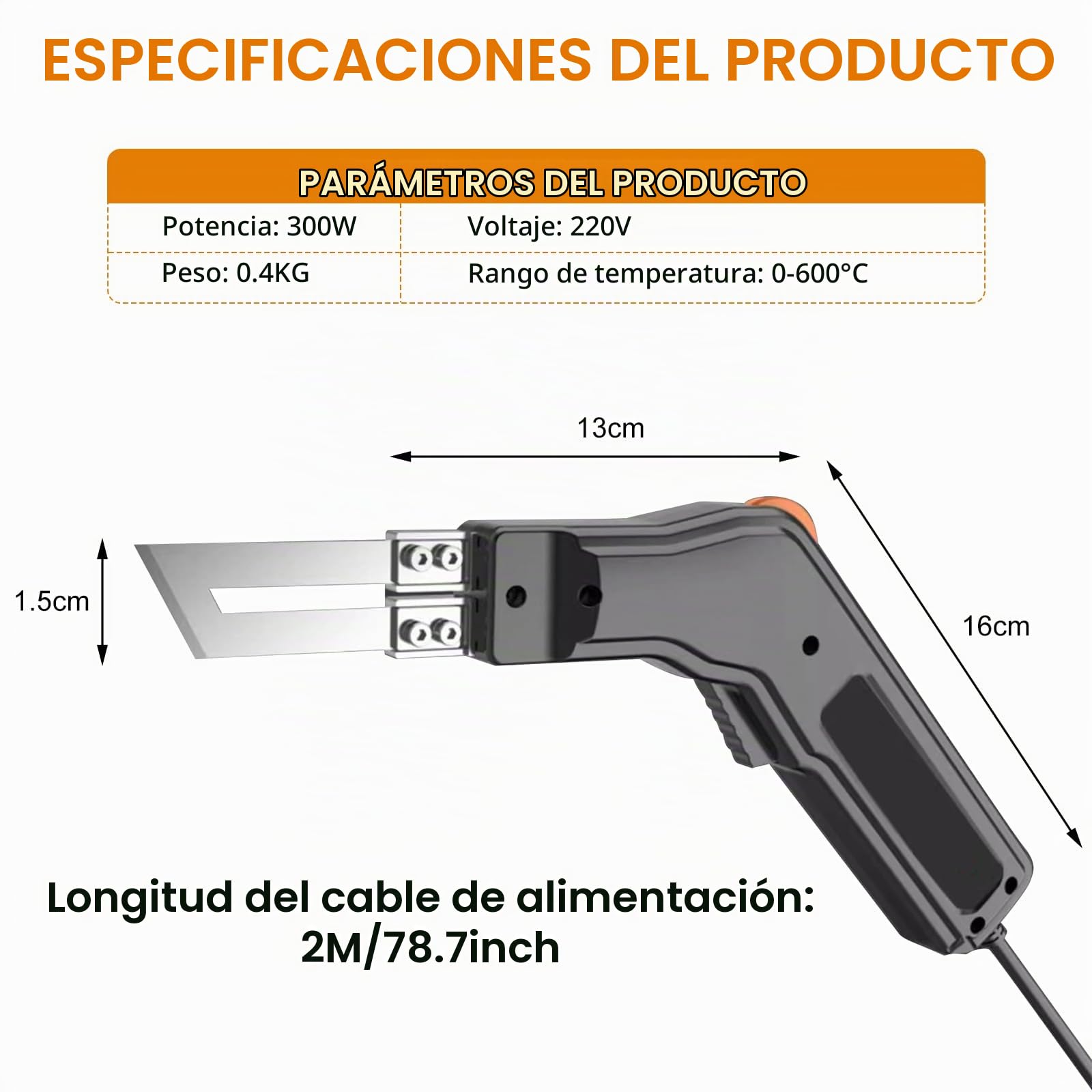 Poliestireno Extruido, Cortador Eléctrico de Espuma de Poliestireno | 300W Cuchillo Caliente Eléctrico, 0-600 ℃ Cortador de Tela Profesional con 3 Cuchillas para EPS/EPP/KT/EVA/PU/Caucho/Tela