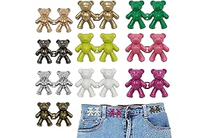 atlodas Cute Bear No-Sew Buttons: Style and Function in a Snap