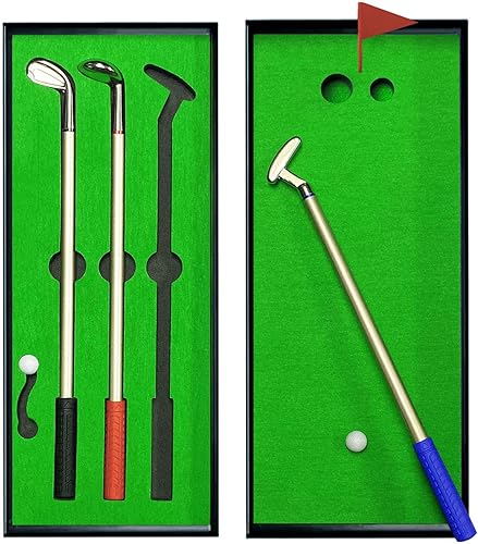 Golf Pen Set & Mini Desktop Putting Green