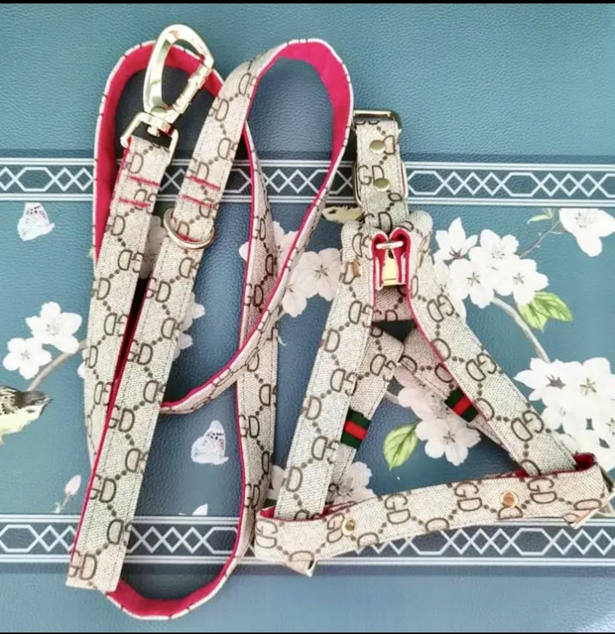 Leash Set Designer Dog Harness Gucci Dog Collars Leashes Step In