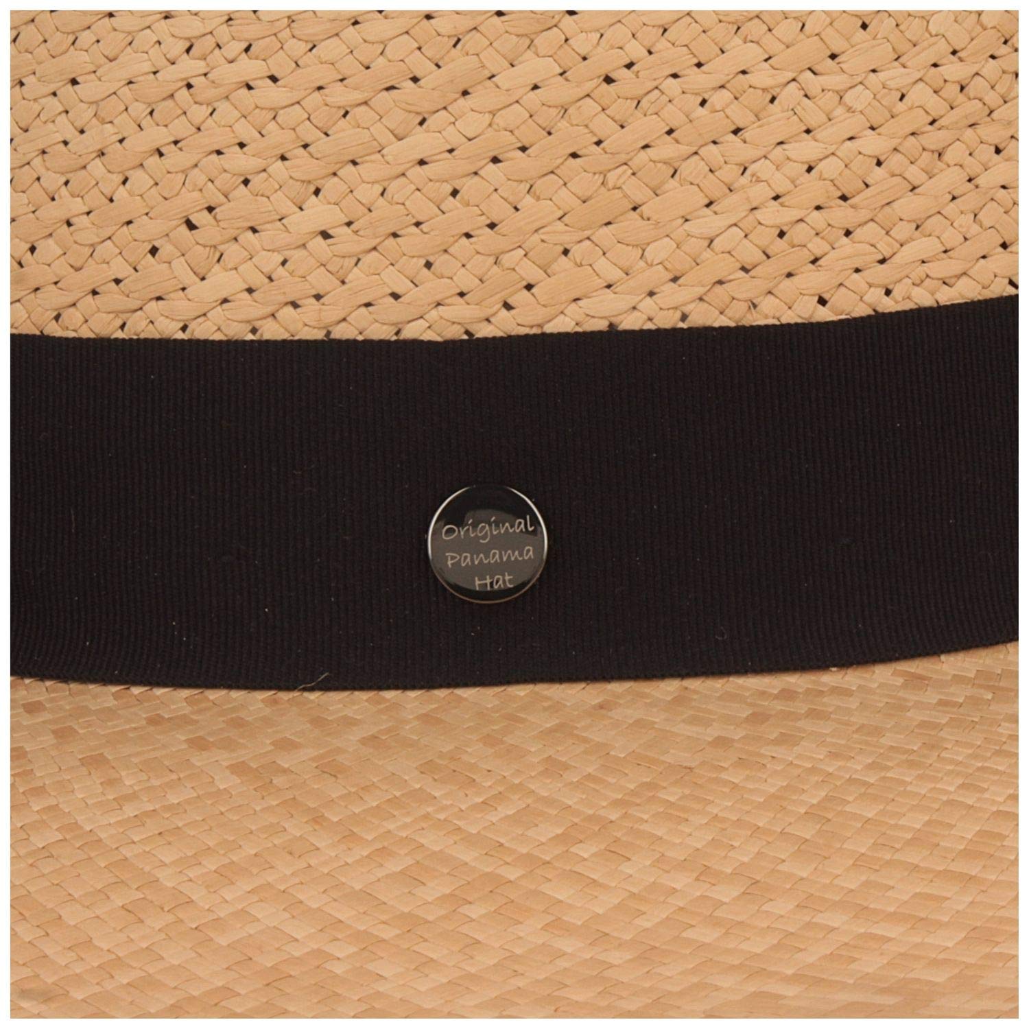 Breiter Sombrero de Panamá Original para Dama Sombrero de Paja de Verano Campana con Moño Tejido a Mano en Ecuador