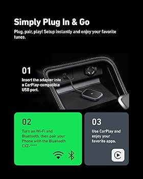 Apple - ルーシー Amazon.com: Moosieslife 2 in 1 Wireless Carplay Adapter