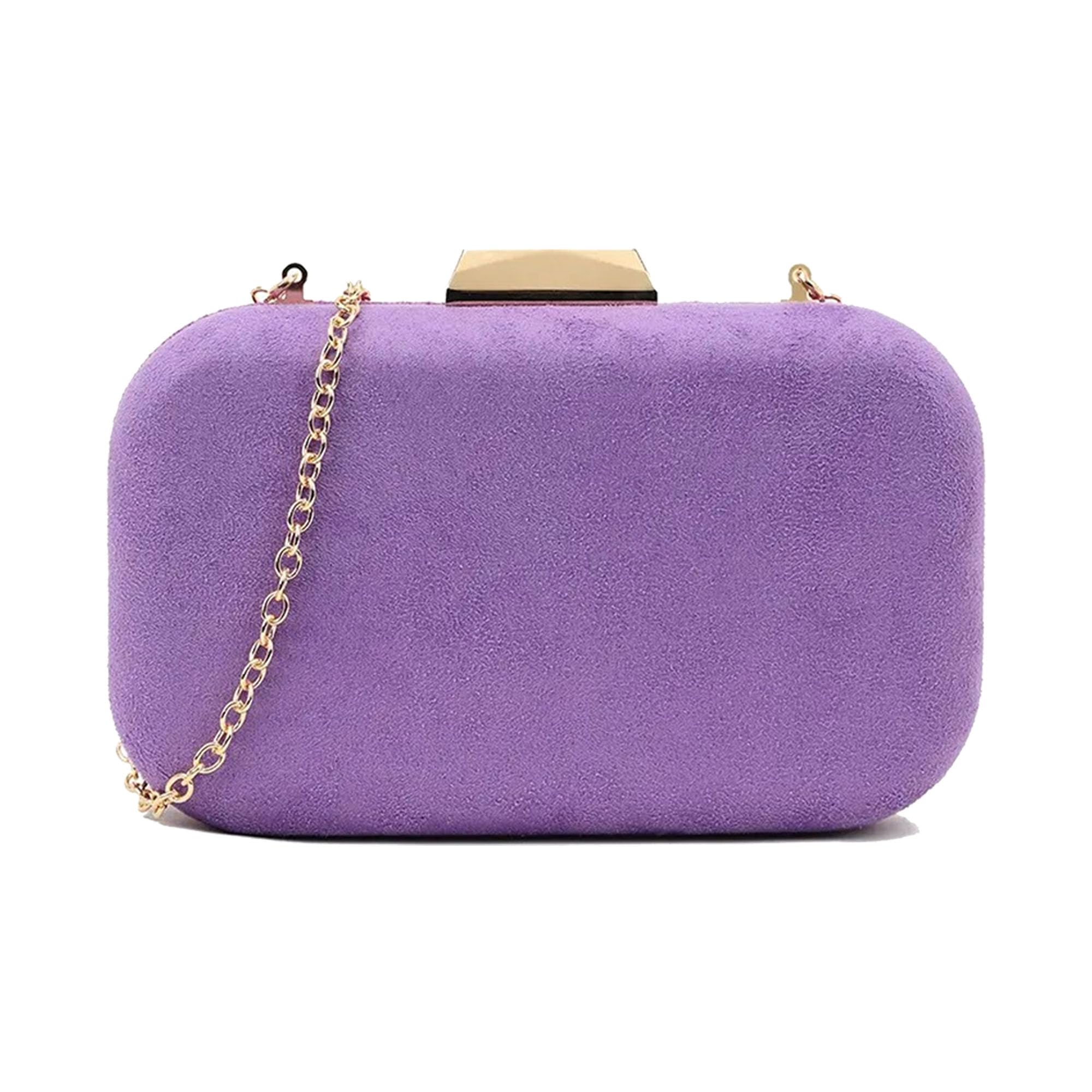 Sac à main compact en daim pour mariage et soirée chic - 4