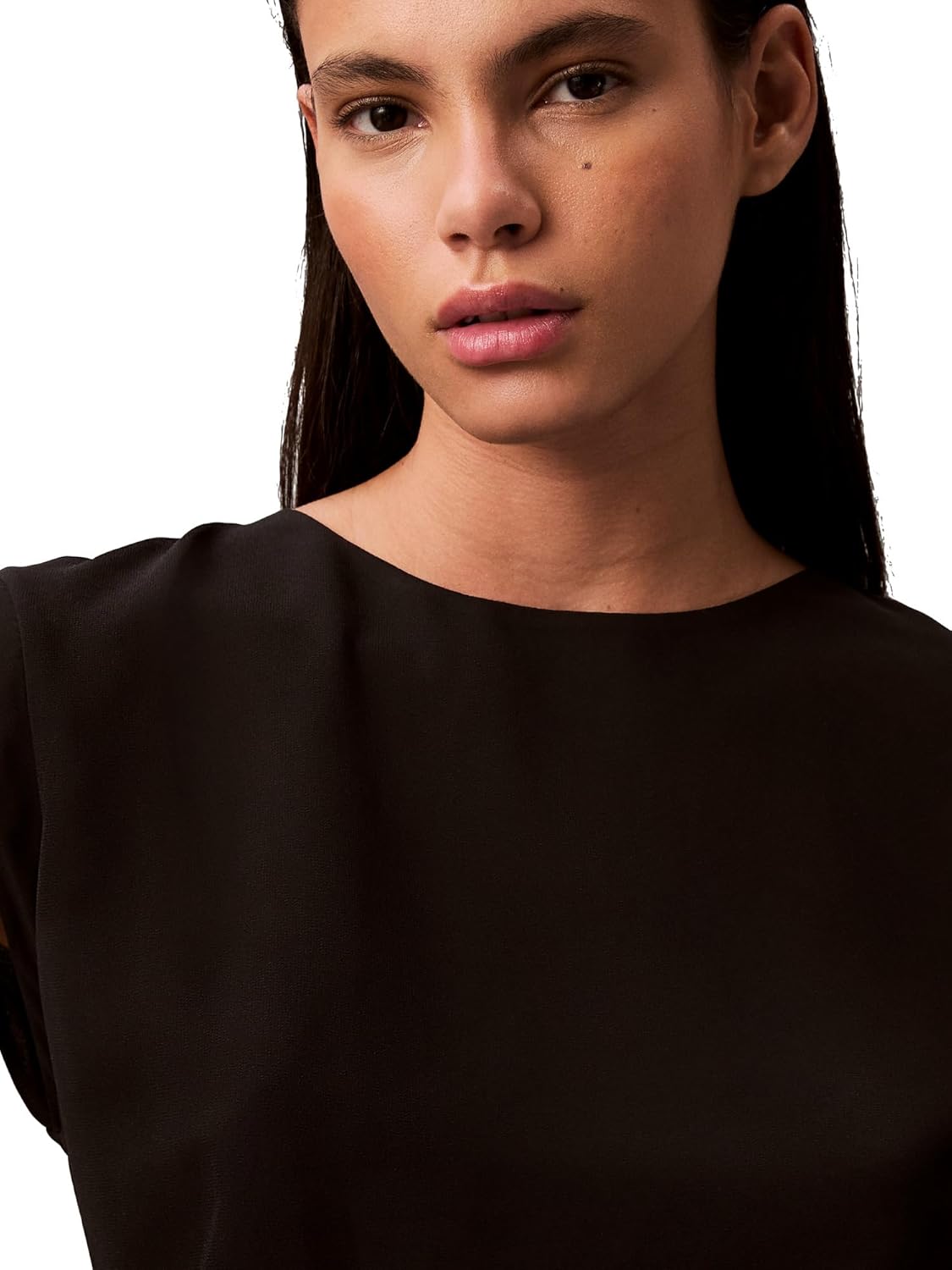 Calvin Klein Jeans Womens Chiffon Twist Front Blouse - Image 3