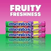 Vista 5 de Mentos Rainbow - Rollo de caramelos masticables sabor a menta para fiestas, arcoíris, que no se derriten, 14